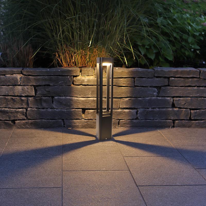 Quadruple-Sided Aluminum LED Bollard Lights Open Design for Optimal Illumination - Lamp Outdoor