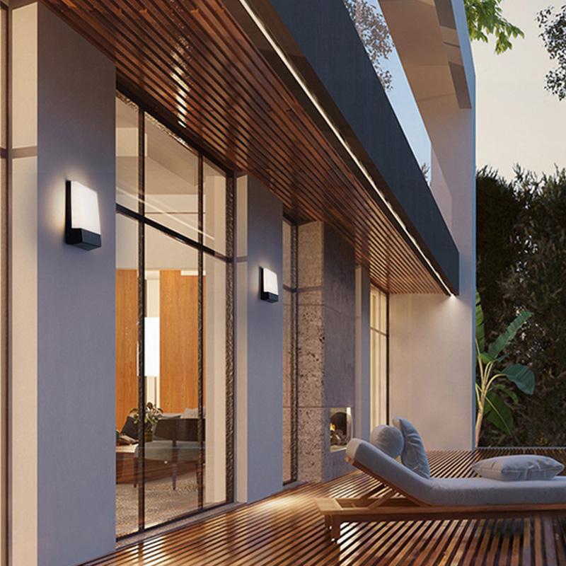 Ali Square Modern Black Metal Outdoor Wall Lights Porch Lights - Lamp Outdoor