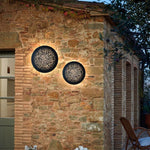 Circular Small Hollow Holes Waterproof LED Black Outdoor Wall Lights - Lamp Outdoor