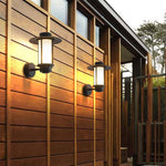 Top Hats Shape Aluminum LED Waterproof Black Retro Outdoor Wall Lights - Lamp Outdoor