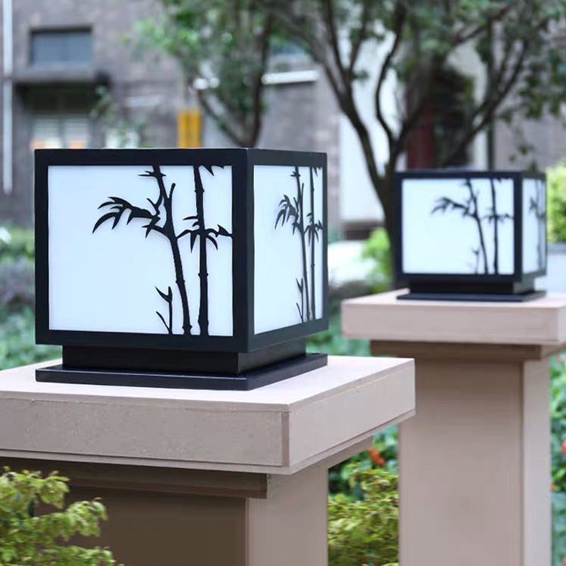Geometric Acrylic Waterproof LED Modern Solar Lights Outdoor Pillar Lamp - Lamp Outdoor
