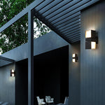 Adjustable Square Lamps Up And Down Lighting Black Outdoor Wall Lights - Lamp Outdoor