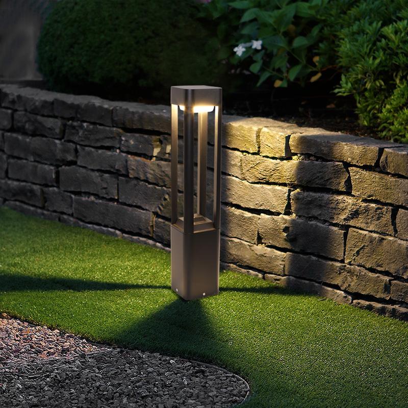 Quadruple-Sided Aluminum LED Bollard Lights Open Design for Optimal Illumination - Lamp Outdoor