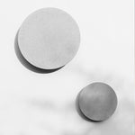 Outdoor Round Gray Concrete LED Wall Flush Lights Accent Landscape Lighting - Lamp Outdoor