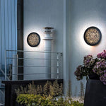 Circular Small Hollow Holes Waterproof LED Black Outdoor Wall Lights - Lamp Outdoor