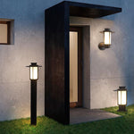 Top Hats Shape Aluminum LED Waterproof Black Retro Outdoor Wall Lights - Lamp Outdoor