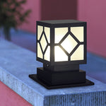 Square Stainless Steel LED Waterproof Black Modern Outdoor Light Post Lamp - Lamp Outdoor