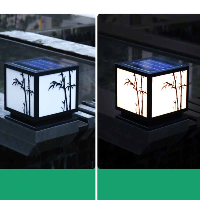Geometric Acrylic Waterproof LED Modern Solar Lights Outdoor Pillar Lamp - Lamp Outdoor