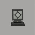 Square Stainless Steel LED Waterproof Black Modern Outdoor Light Post Lamp - Lamp Outdoor