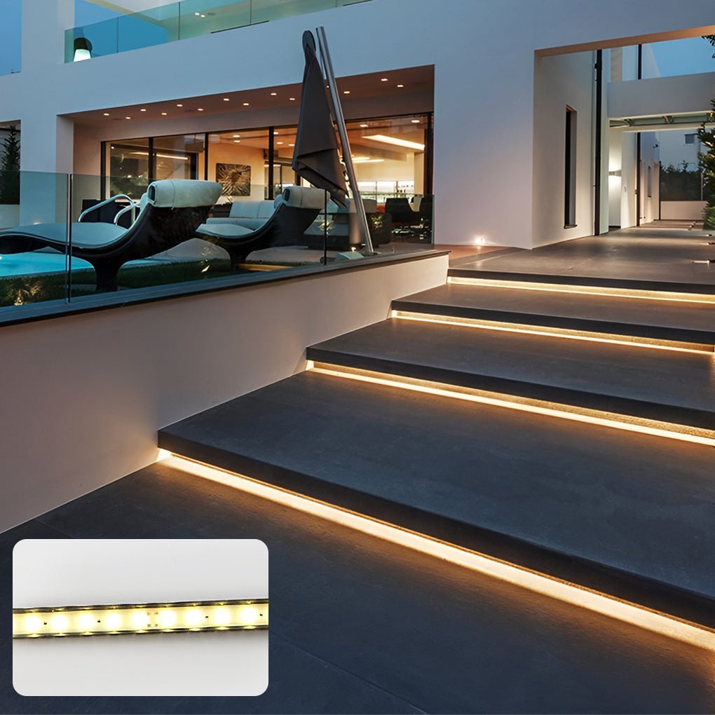 IP68 Waterproof LED Strip Step Stair Under Tread Lighting Outdoor Decorative Guardrails Lights - Lamp Outdoor