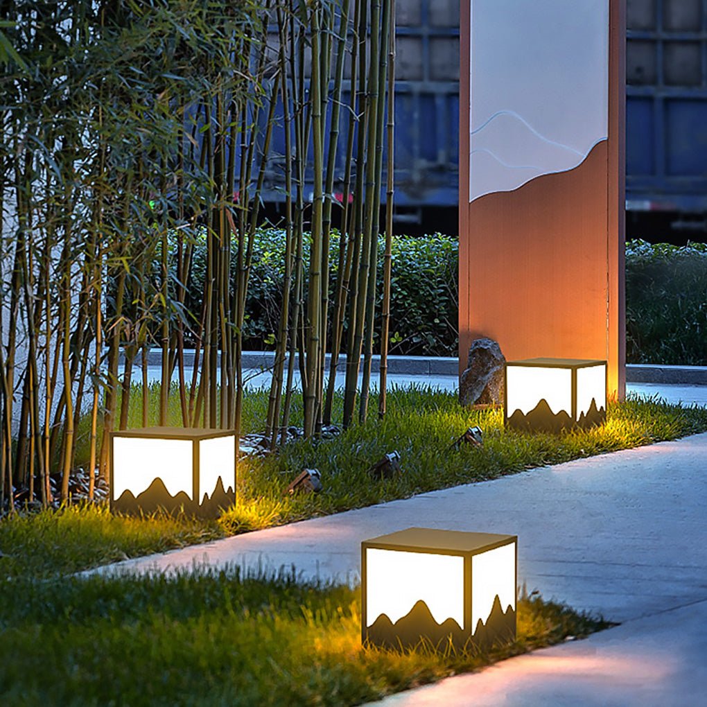 Landscape Silhouette Solar Outdoor Waterproof LED Post Light for Garden Fence - Lamp Outdoor