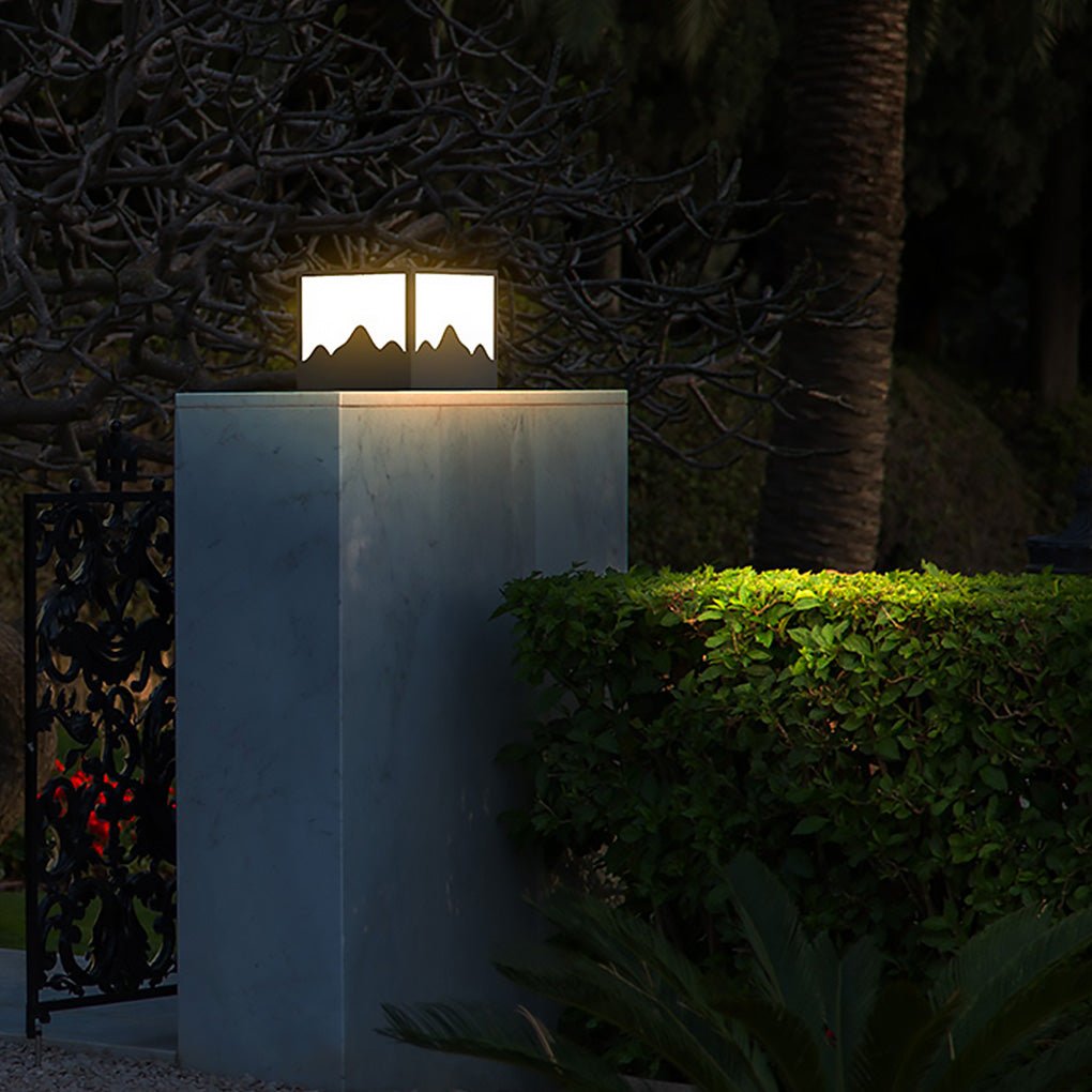 Landscape Silhouette Solar Outdoor Waterproof LED Post Light for Garden Fence - Lamp Outdoor