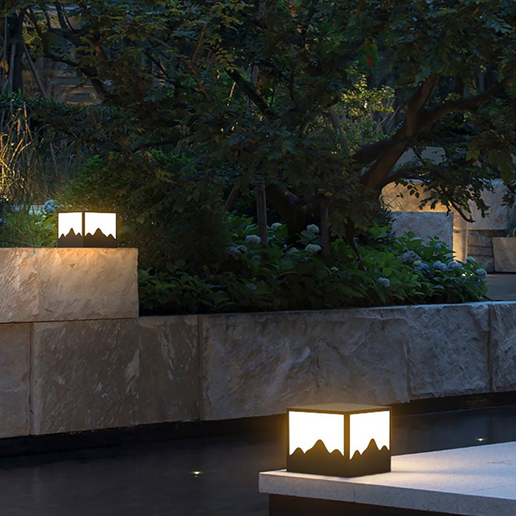 Landscape Silhouette Solar Outdoor Waterproof LED Post Light for Garden Fence - Lamp Outdoor