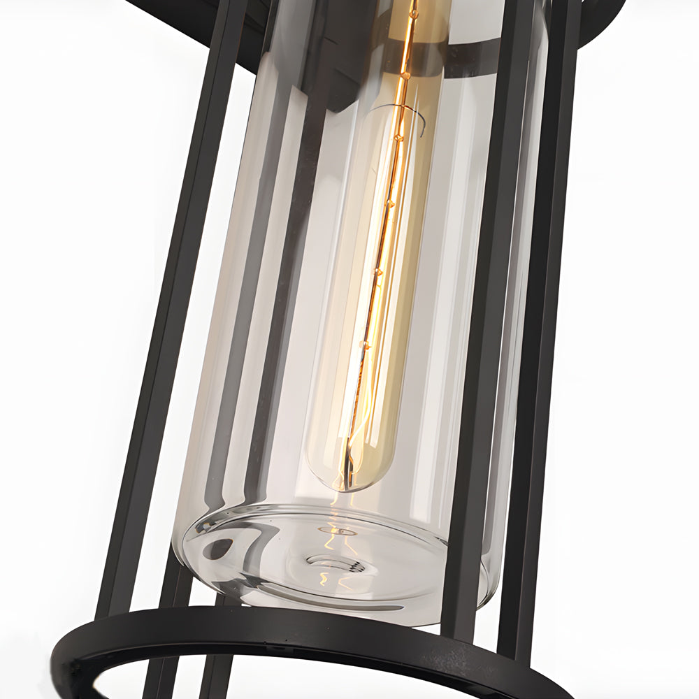 Waterproof Black Outdoor Wall Sconce Light Glass Lampshade Design - Lamp Outdoor
