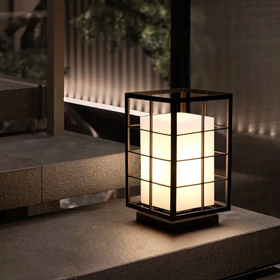Black Modern Floor Lamp Waterproof Stainless Steel - Lamp Outdoor