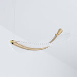 Lustra Chandelier Leaf Acrylic Gold Elegant Modern - Letslighting