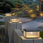 Outdoor Pillar Light Fixtures Cast Aluminum Square Waterproof - Lamp Outdoor