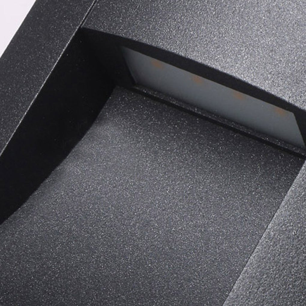 Rectangle Waterproof LED Black Modern Outdoor Step Lights Recessed Stair Sconces - Lamp Outdoor
