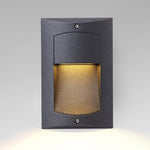 Rectangle Waterproof LED Black Modern Outdoor Step Lights Recessed Stair Sconces - Lamp Outdoor