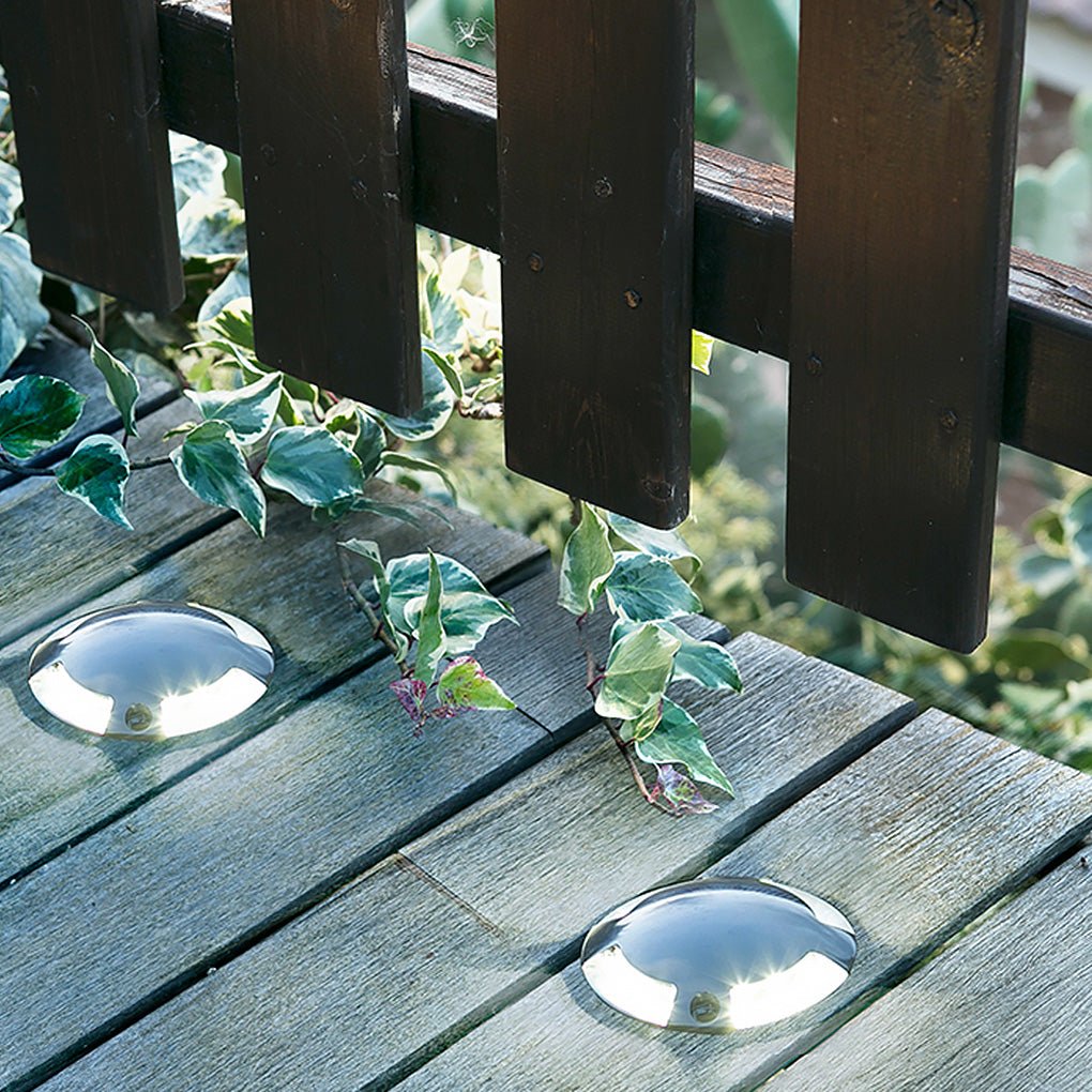 Round DC12V Modern Recessed LED Step Lights Waterproof Underground Garden Deck Lighting - Lamp Outdoor