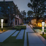 Modern Stainless Steel Outdoor Post Light with Imitation Marble Shade - Lamp Outdoor