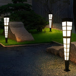 Modern Stainless Steel Outdoor Post Light with Imitation Marble Shade - Lamp Outdoor