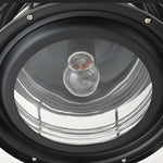 Wrought Iron and Glass Ceiling Flush Mount Light for Balcony - Lamp Outdoor