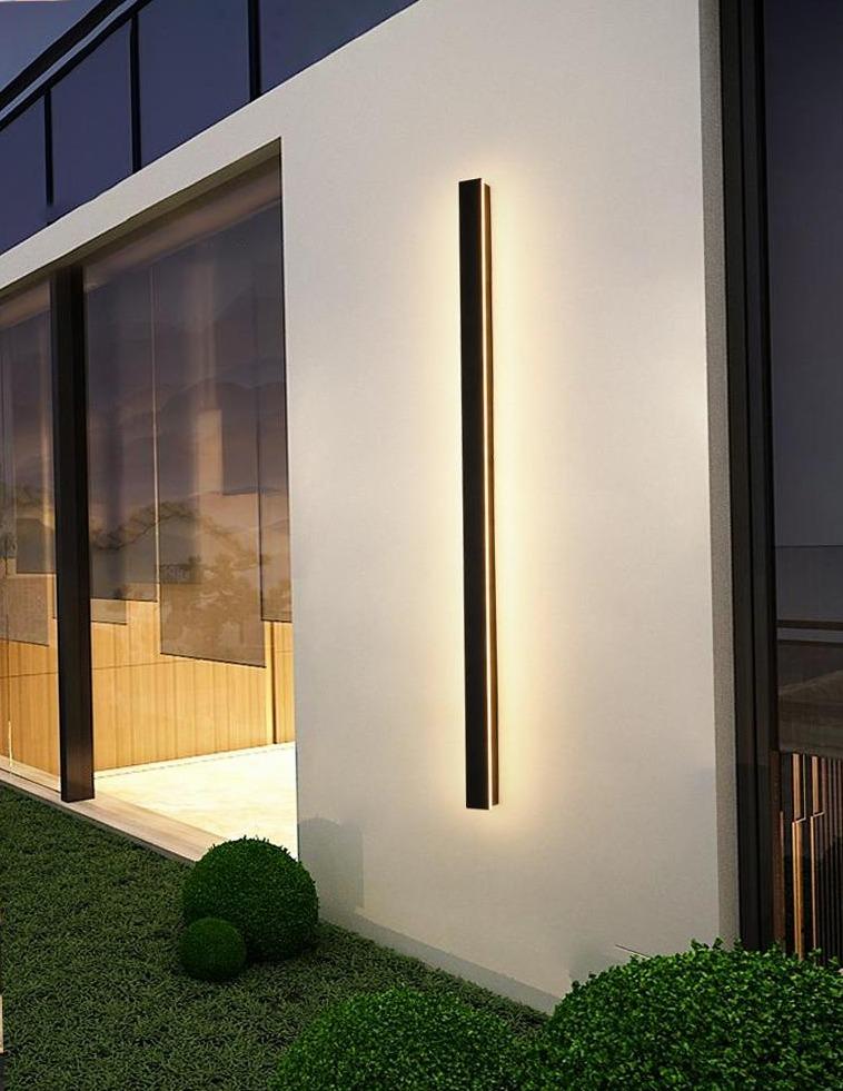 Long LED Linear Lights Dimmable RGB Black Minimalist Wall Lights - Lamp Outdoor