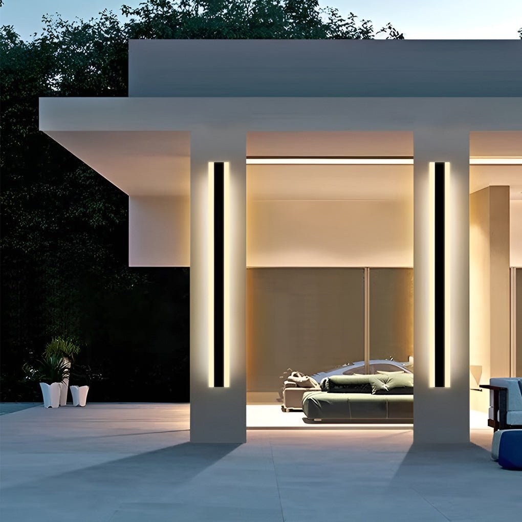 Long Linear Waterproof LED RGB Multi Color Modern Outdoor Sconces - Lamp Outdoor