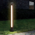 Black Matte LED Cylinder Outdoor Pathway Light - 15.8''/29.5'' H - Lamp Outdoor