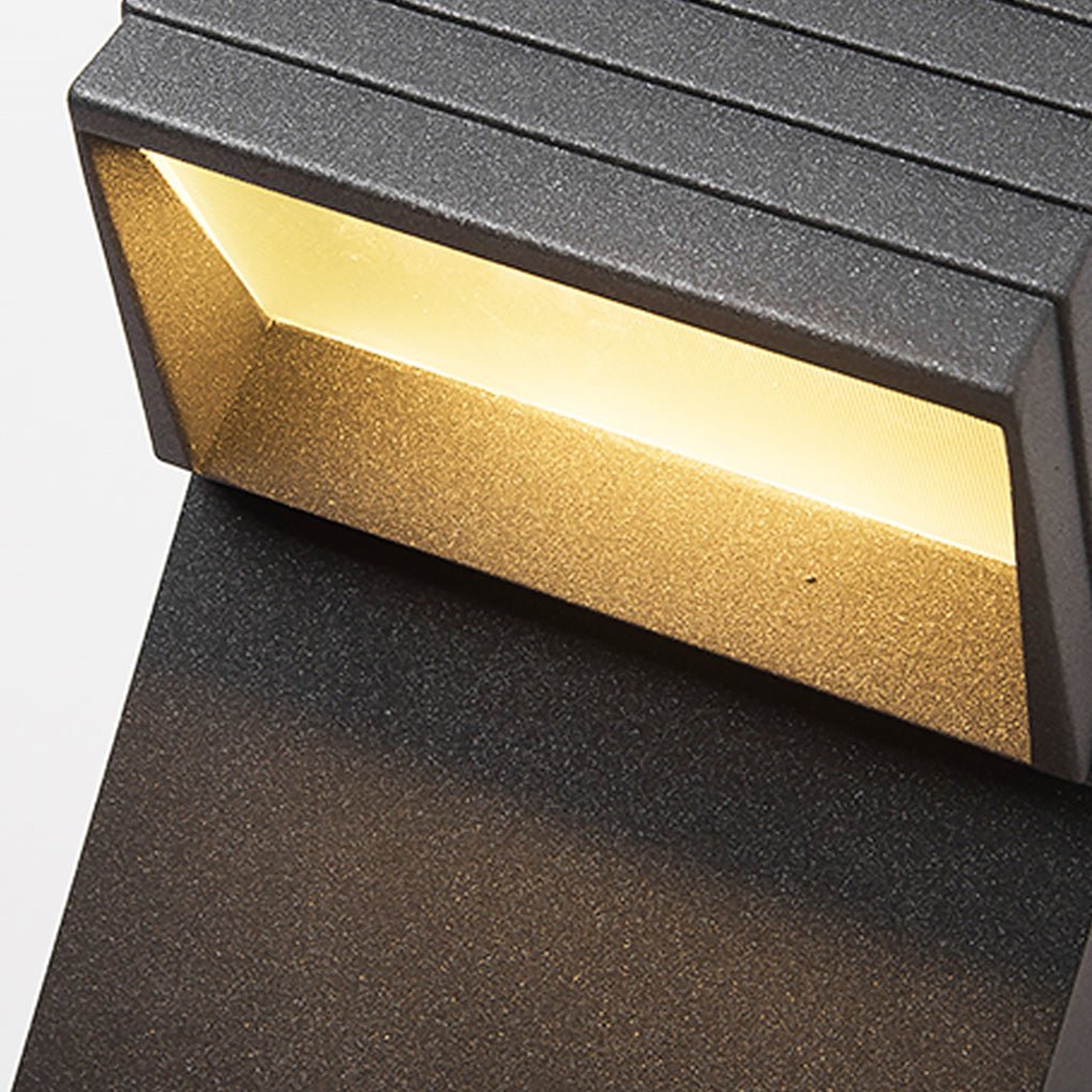 Chic Flash Black LED Lawn Light Minimalist Waterproof Outdoor Lighting - Lamp Outdoor