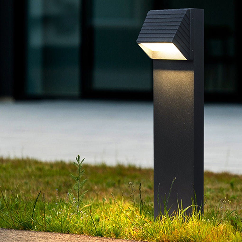 Chic Flash Black LED Lawn Light Minimalist Waterproof Outdoor Lighting - Lamp Outdoor