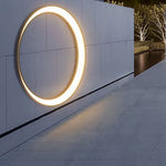 Circular Moon Led Waterproof Ip65 Modern Outdoor Wall Lights Wall Lamp - Lamp Outdoor