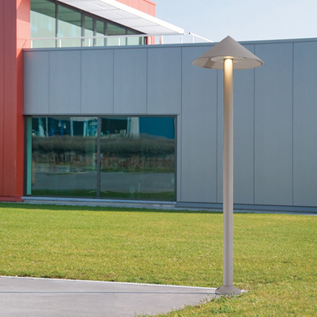Sleek Minimalist Outdoor Umbrella-Shaped LED Post Light - Lamp Outdoor