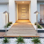 Sleek Minimalist Outdoor Umbrella-Shaped LED Post Light - Lamp Outdoor