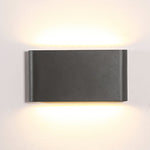 2-Light Black Modern Low Profile Exterior Porch LED Slim Outdoor Up Down Wall Light - Lamp Outdoor