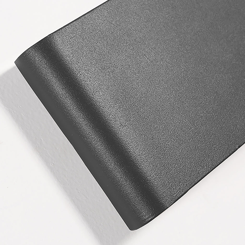 2-Light Black Modern Low Profile Exterior Porch LED Slim Outdoor Up Down Wall Light - Lamp Outdoor