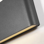 2-Light Black Modern Low Profile Exterior Porch LED Slim Outdoor Up Down Wall Light - Lamp Outdoor