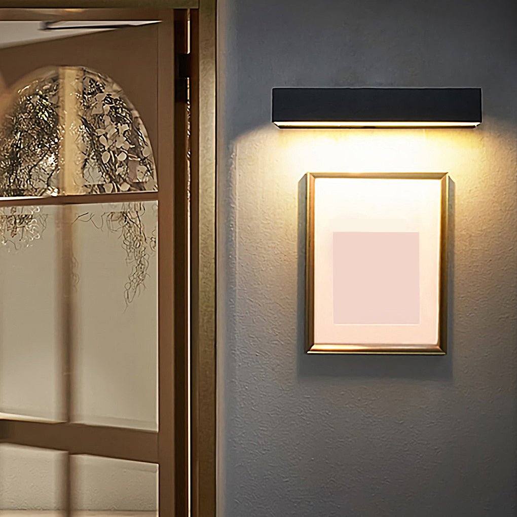 Matte Black Wall Mounted Rectangle Porch LED Lights Outdoor Wall Light - Lamp Outdoor