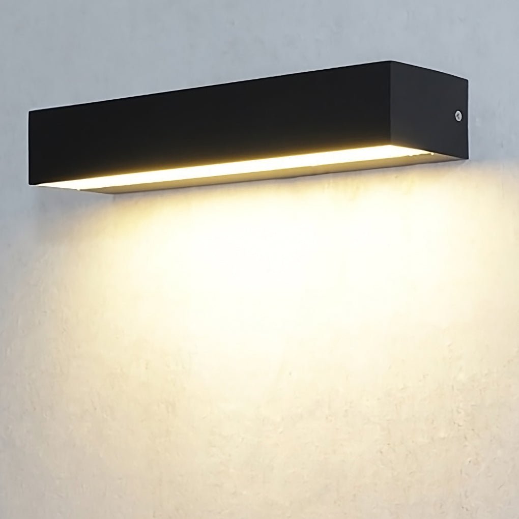 Matte Black Wall Mounted Rectangle Porch LED Lights Outdoor Wall Light - Lamp Outdoor