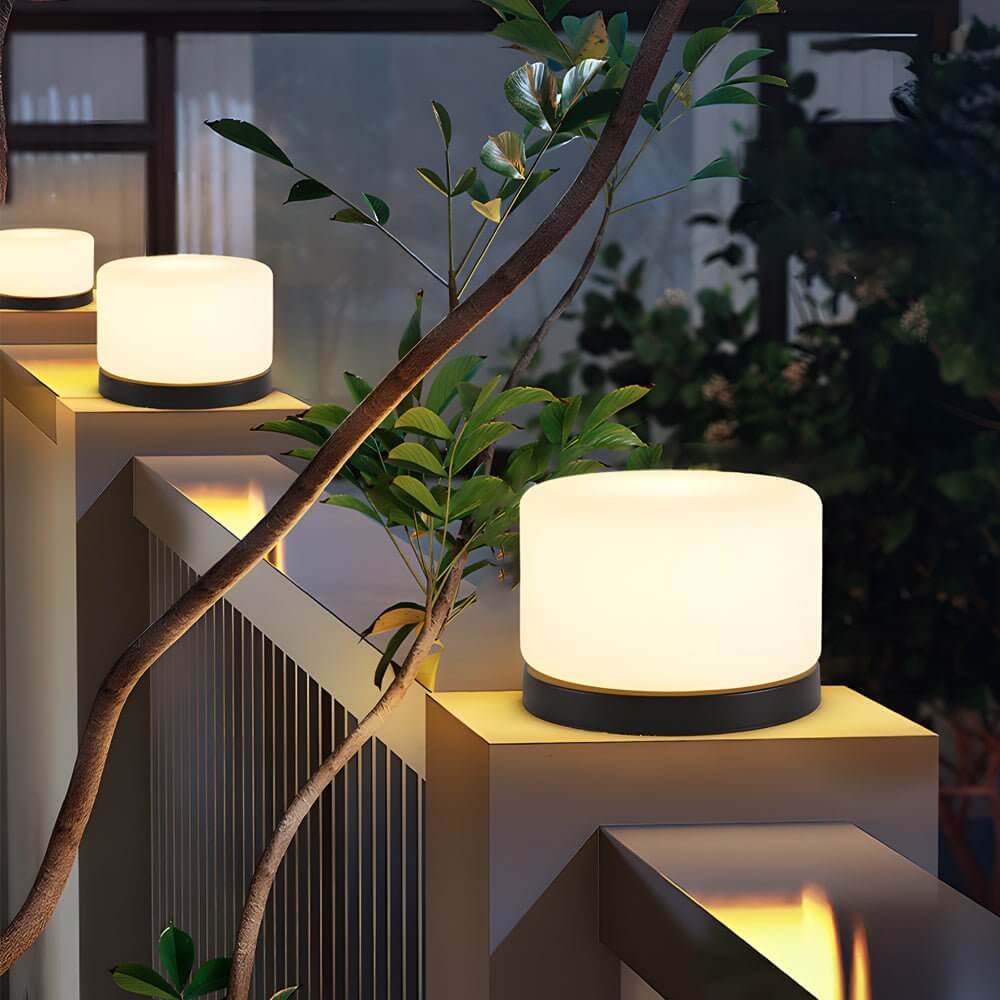 Modern 360° Illumination Cylindrical LED Dimmable Post Lamp for Pillar Tops - Lamp Outdoor