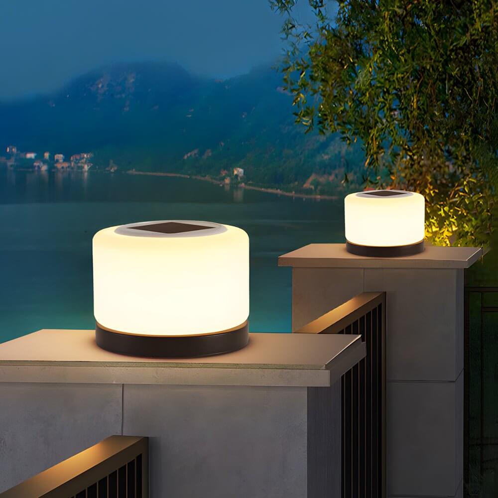 Modern 360° Illumination Cylindrical LED Dimmable Post Lamp for Pillar Tops - Lamp Outdoor