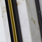 Modern Black LED Indoor/Outdoor Wall Lights with Resin Marble Shade - Lamp Outdoor