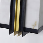 Modern Black LED Indoor/Outdoor Wall Lights with Resin Marble Shade - Lamp Outdoor