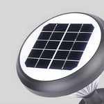 Modern Black LED Solar Pathway Lights 27.6-Inch High with Clear Frosted Lampshade - Lamp Outdoor