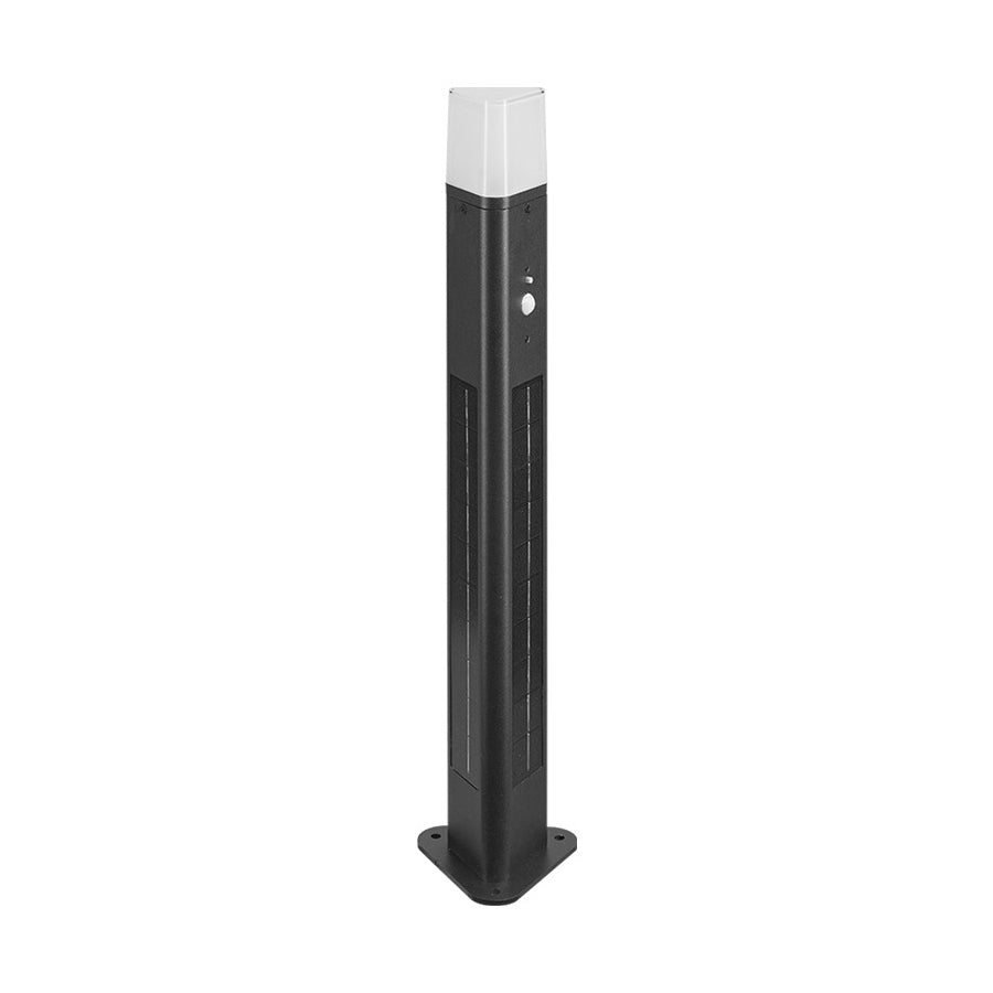 Motion Sensor Black Torchiere Floor Lamp Solar-Powered - Lamp Outdoor