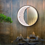 Round Resin Moon Crescent LED Hardwired Outdoor Wall Light - Lamp Outdoor
