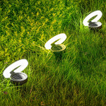 Modern Foldable Solar Deck Lights 4Pcs Round Outdoor Disk Lighting Set - Lamp Outdoor
