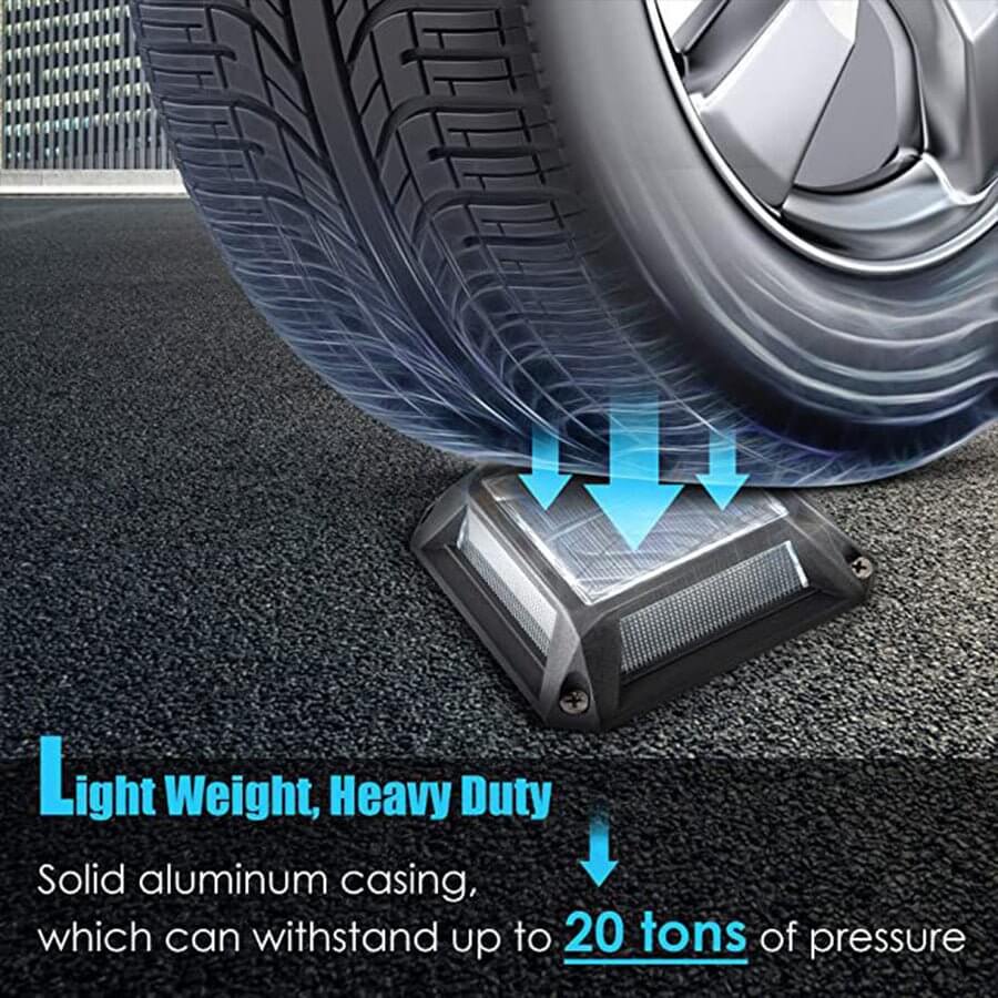 Modern Heavy-Duty Solar Deck Lights Waterproof LED Path Lighting - Lamp Outdoor