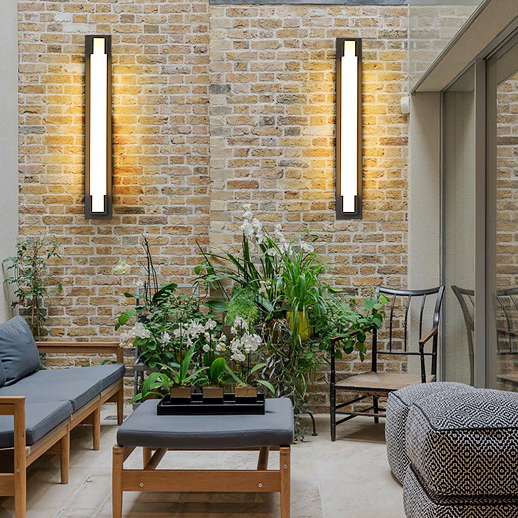 Retro Rectangular Waterproof LED Black Decorative Outdoor Wall Lights - Lamp Outdoor